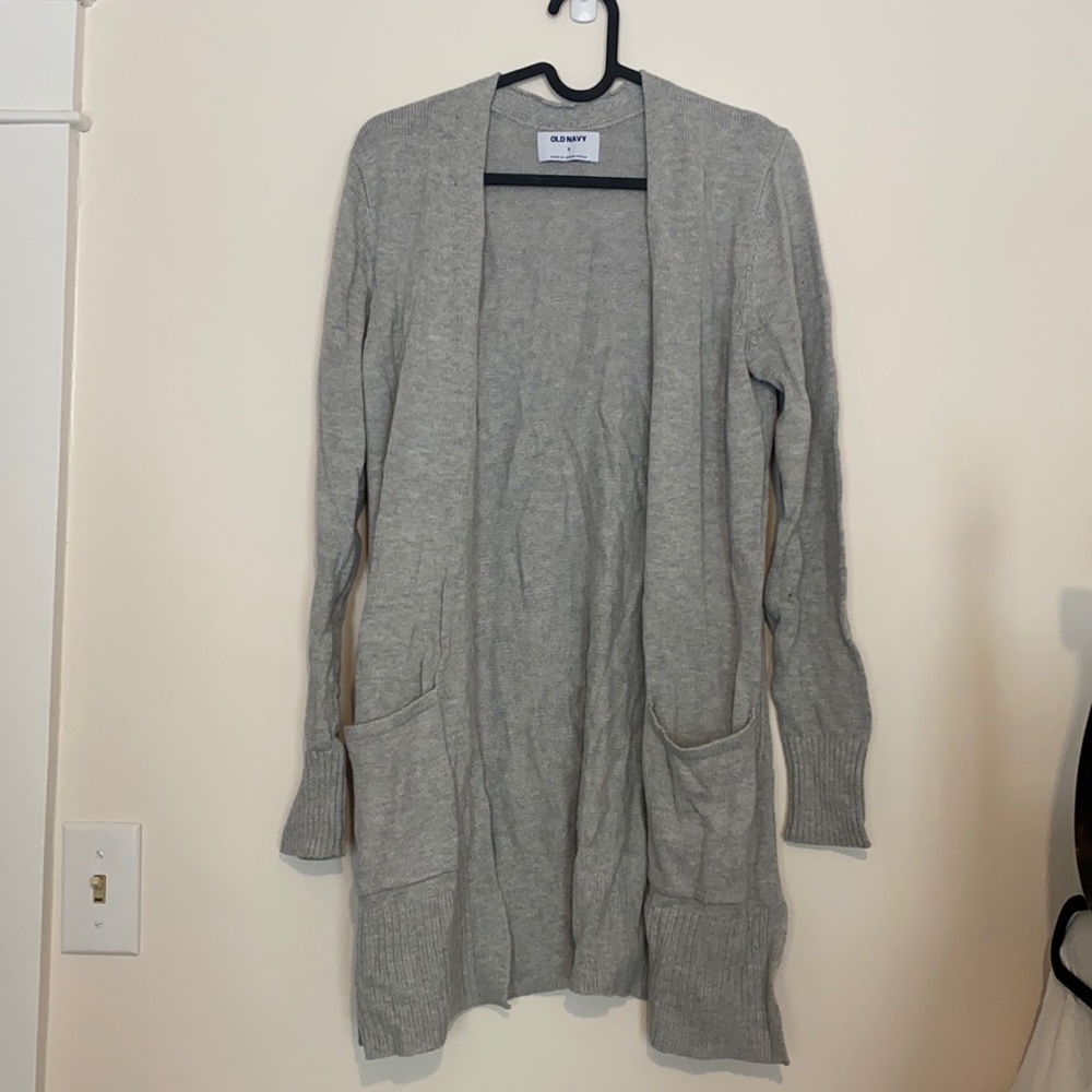 Old Navy Light Gray Open Cardigan